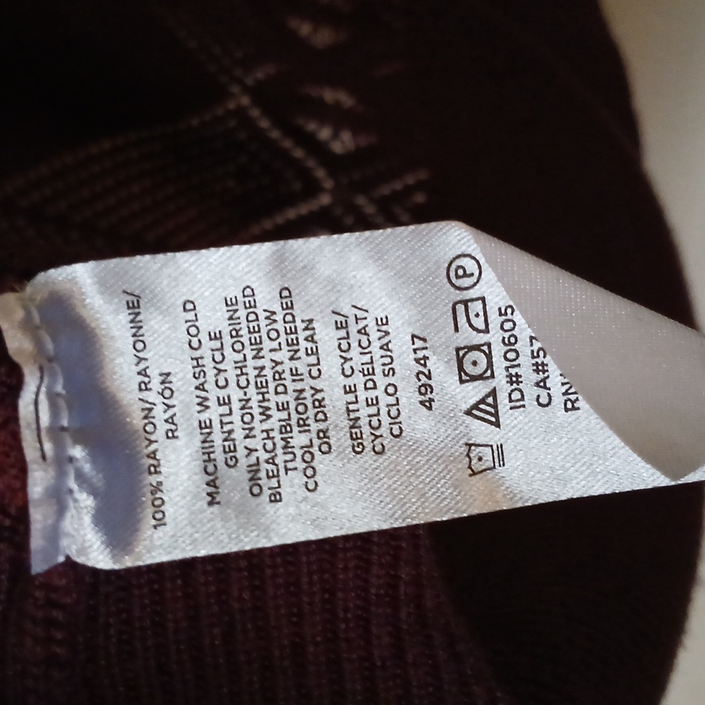 LOFT Women's Deep Purple Open Knit Cardigan Size Large - Picture 8 of 8